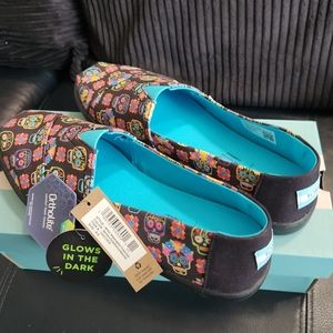 Toms Womens dia de los muertos alpargata cupsole sz 9.5